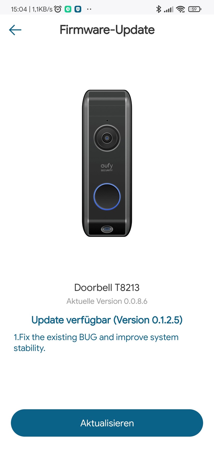 Eufy Video Doorbell Dual - App
