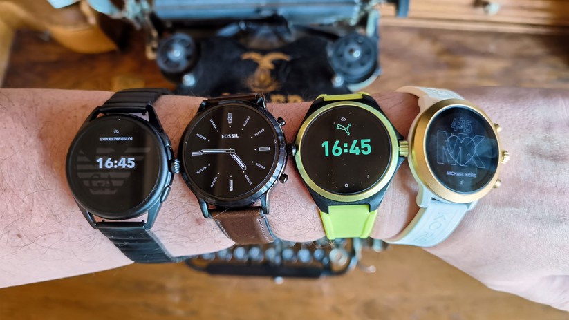 Von links: Armani, Fossil, Puma und Michael Kors