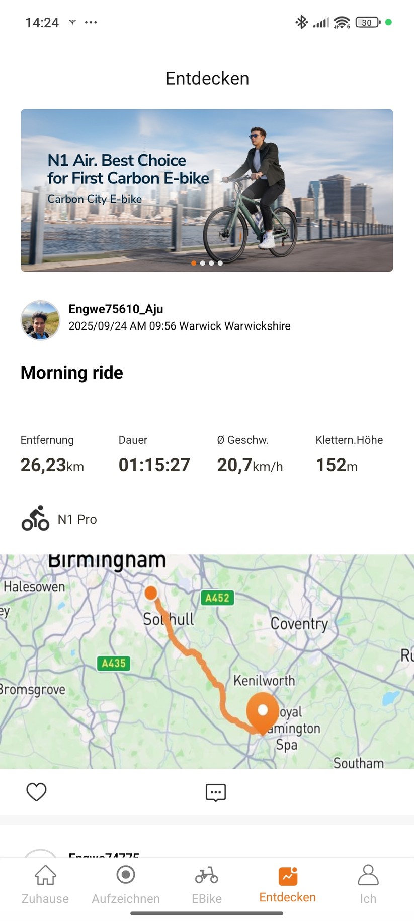 Engwe Mapfour N1 Pro Screenshot