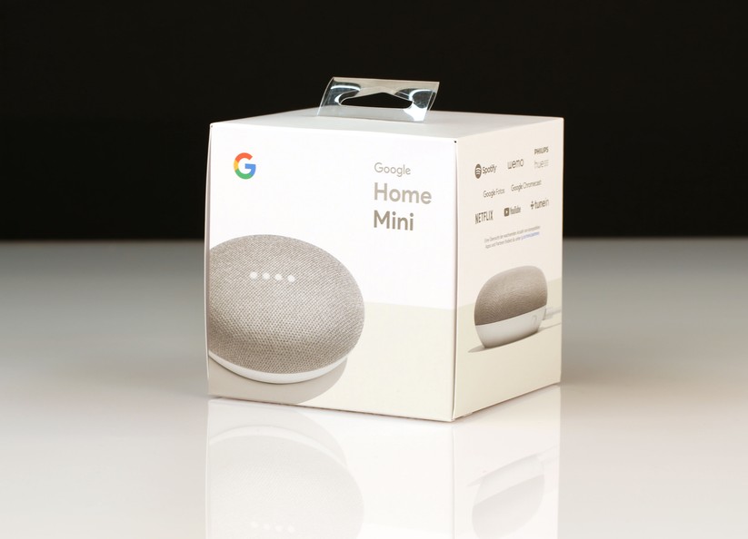 So kommt Googles Home Mini beim Kunden an.