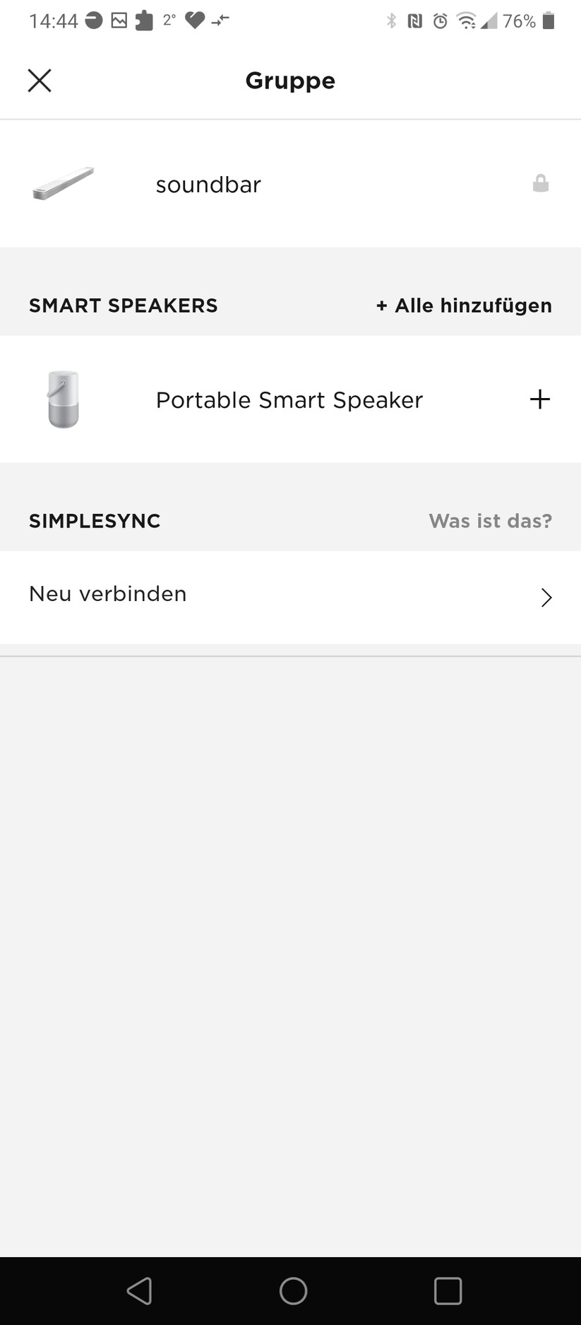 Bose Music App für die Bose Smart Soundbar 900 für Konfiguration und Streaming