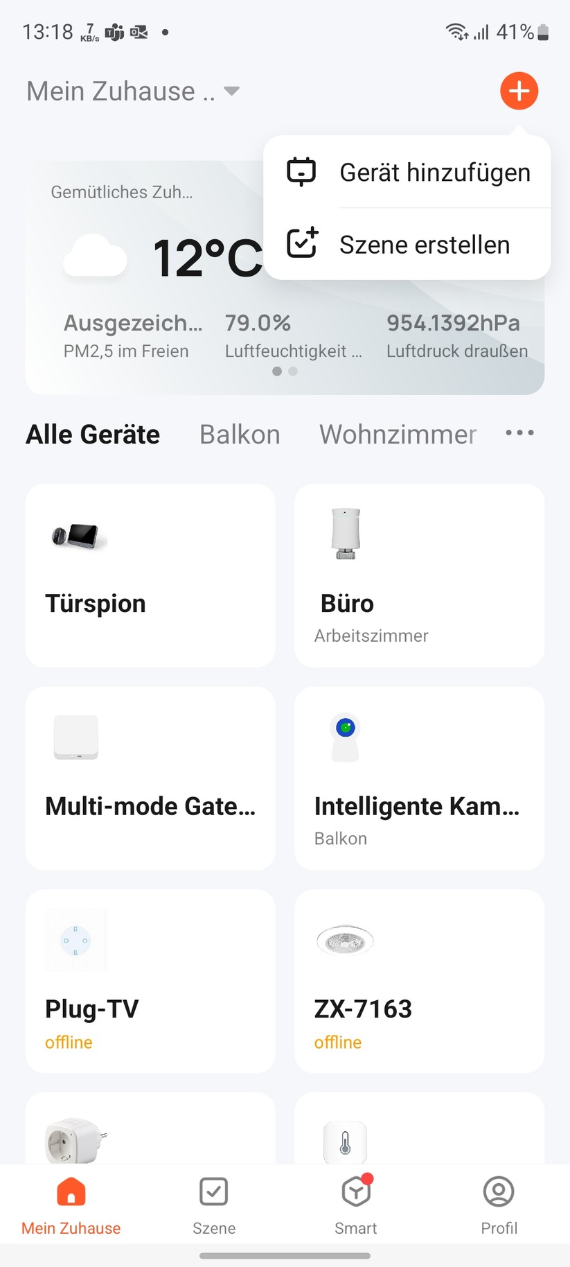 Digitaler Türspion Tmezon MZ-DV11 wird über die Tuya-App gesteuert.