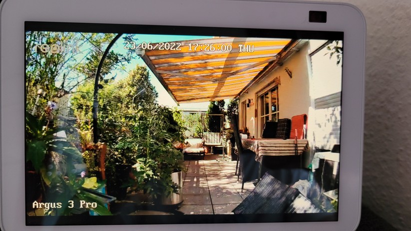 Reolink Argus 3 Pro: Livestream auf Amazon Echo Show 8.