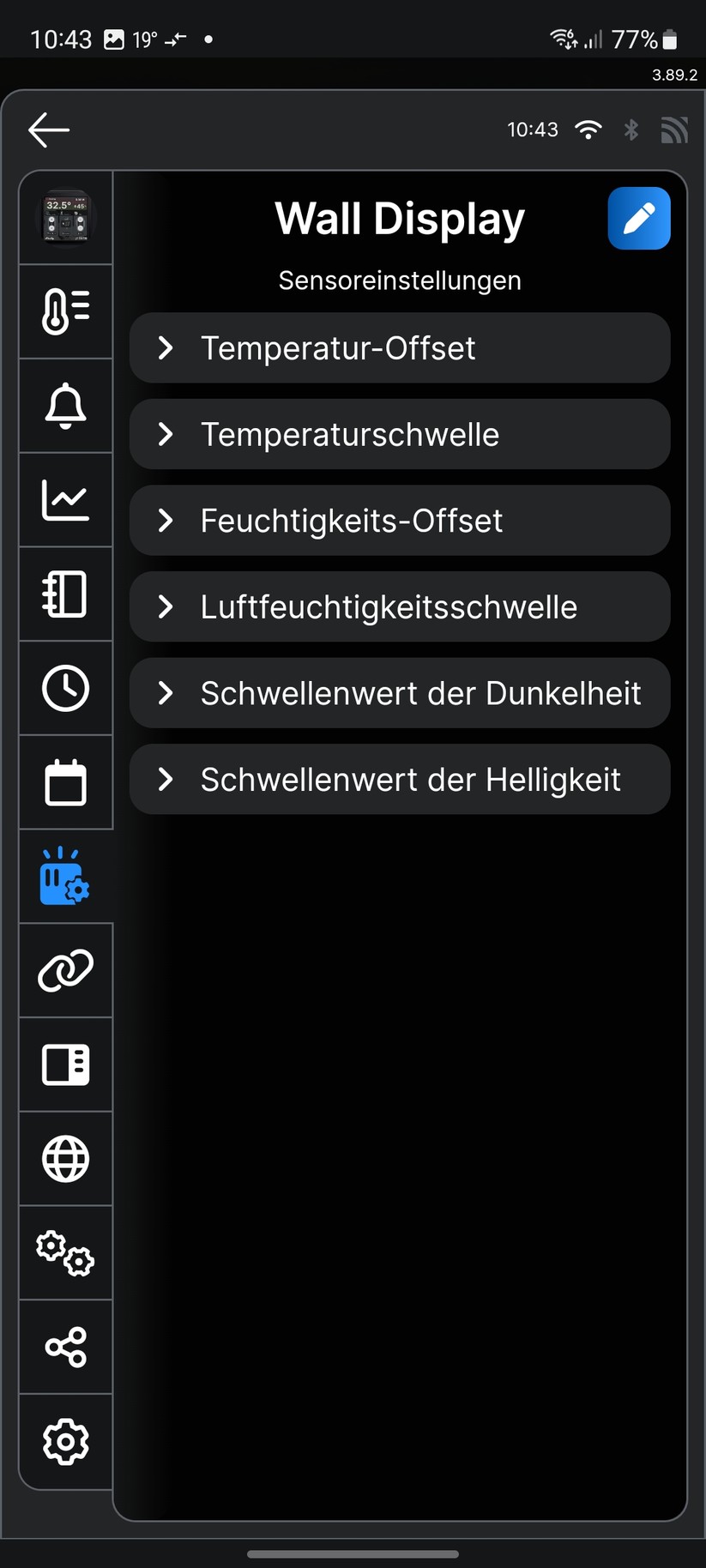 Shelly Wall Display: App
