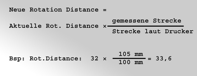 Berechnung der Rotation-Distance.