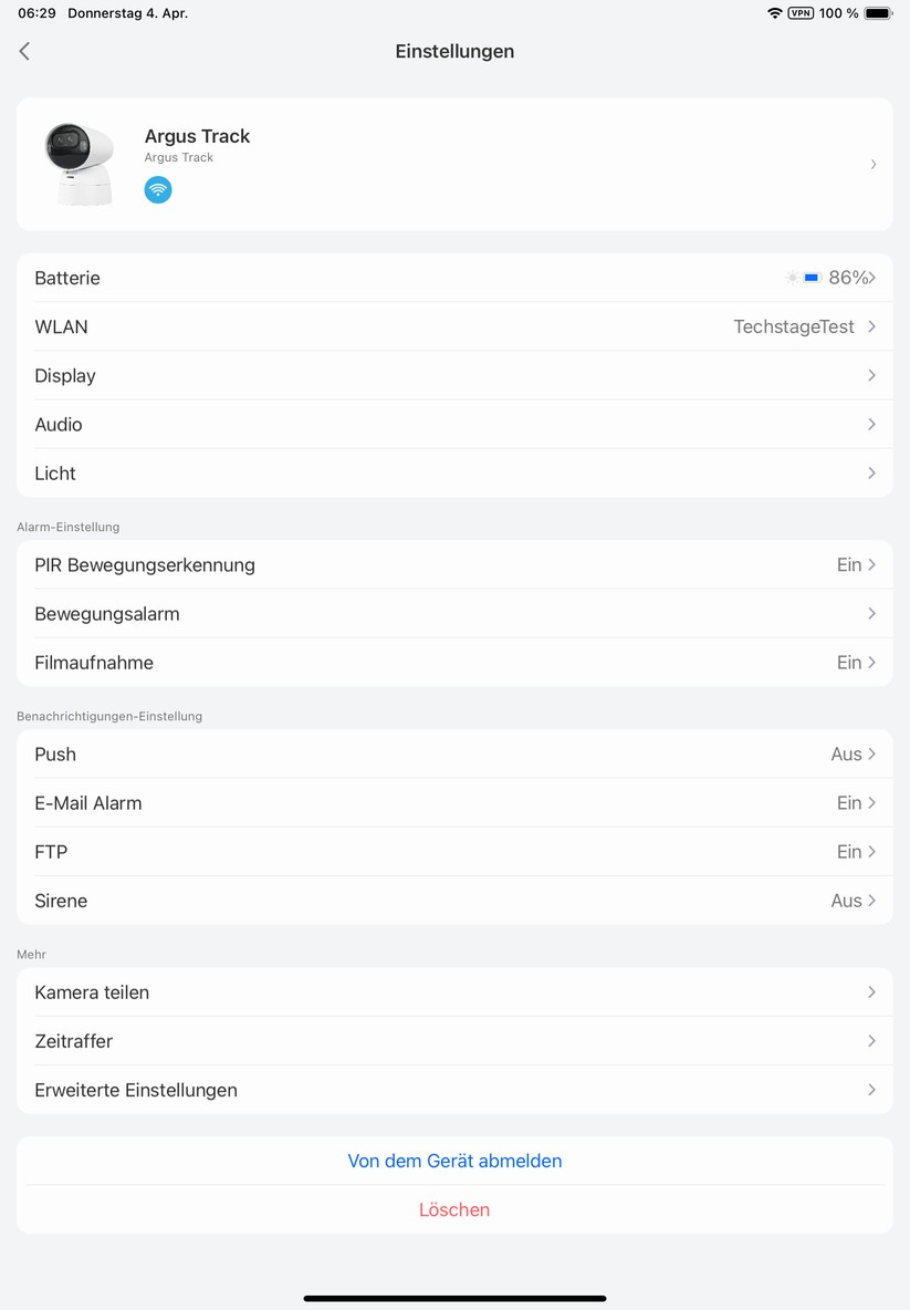 Reolink Argus Track: Testaufnahmen
