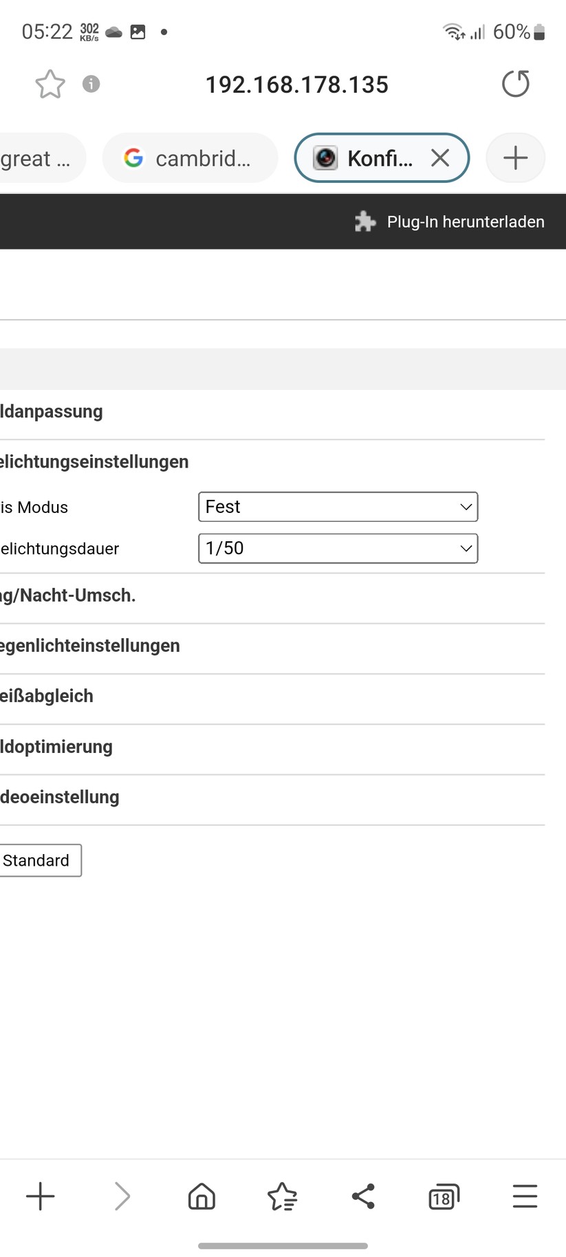 Annke NCD800 (I91BI): Einstellungsmöglichkeiten in der App Annke Vision