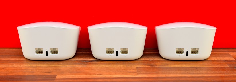Jeder Wifi-Router hat zwei LAN-WAN-Autosensing-Ports und eine USB-C-Strom-Buchse (Bild: Harald Karcher).