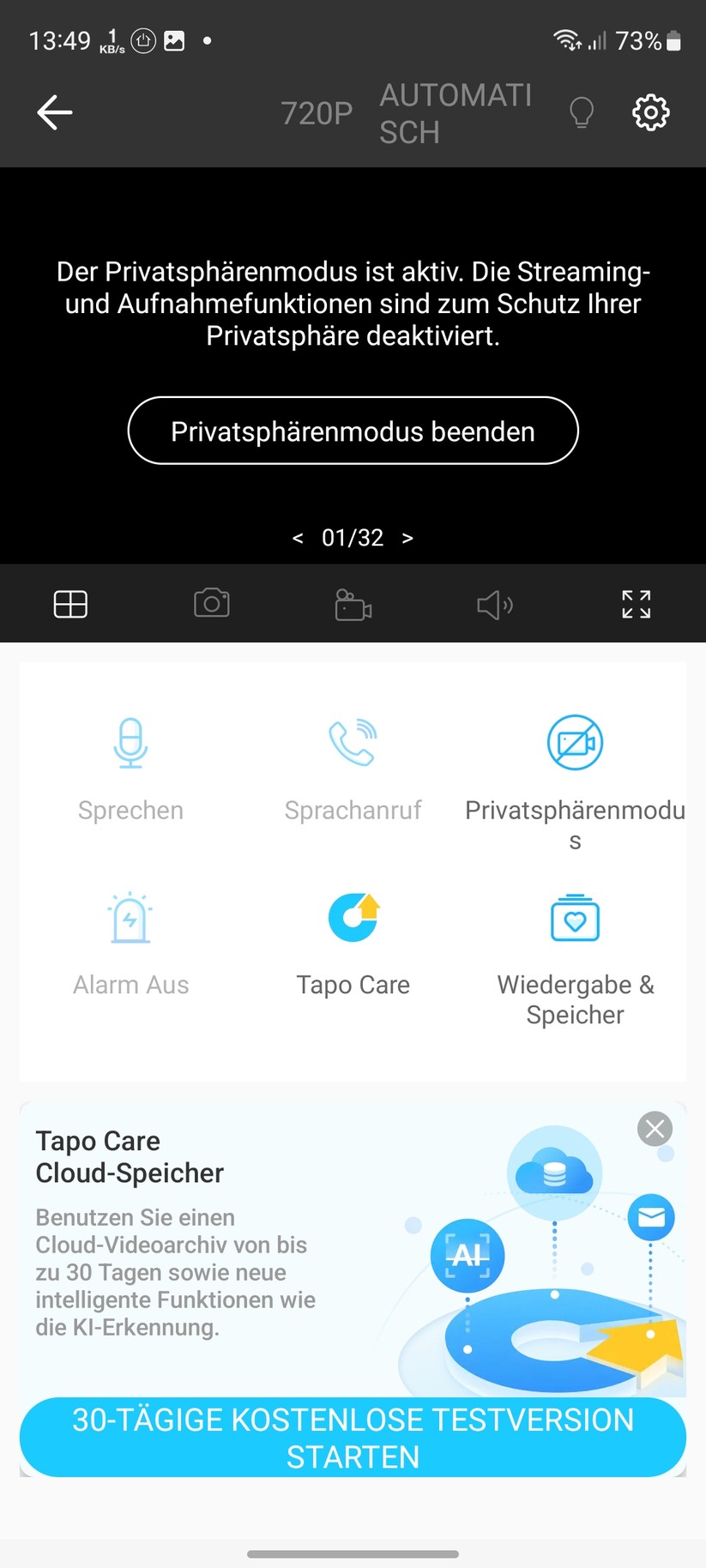 TP-Link Tapo C420S2: Einstellungen, Bilder