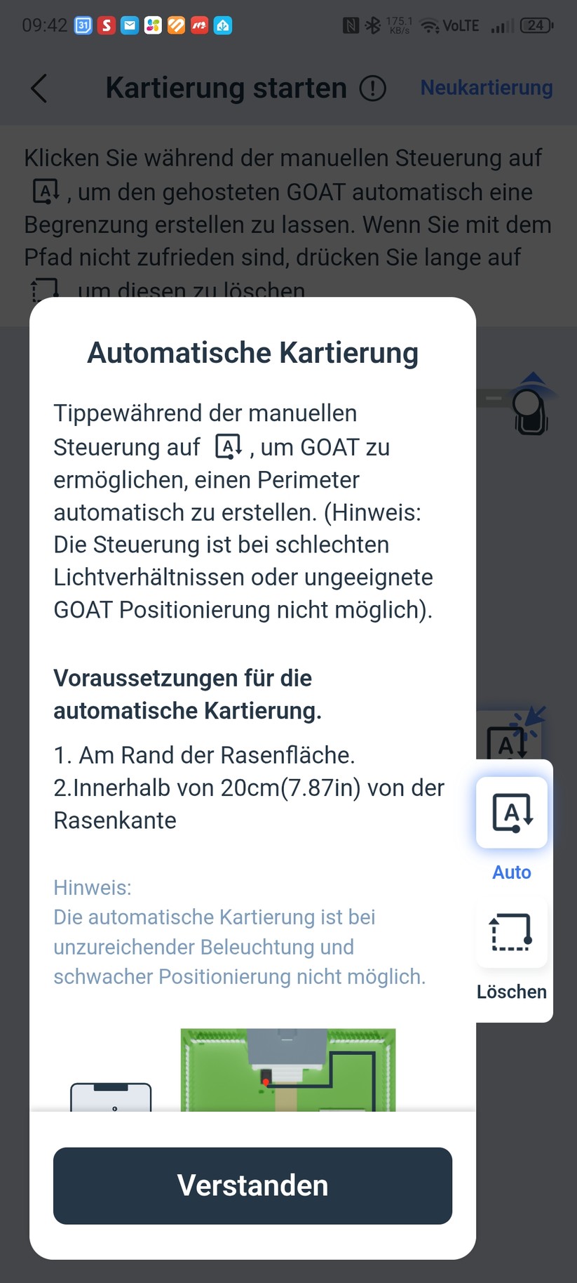 Ecovacs-App: Kartierung