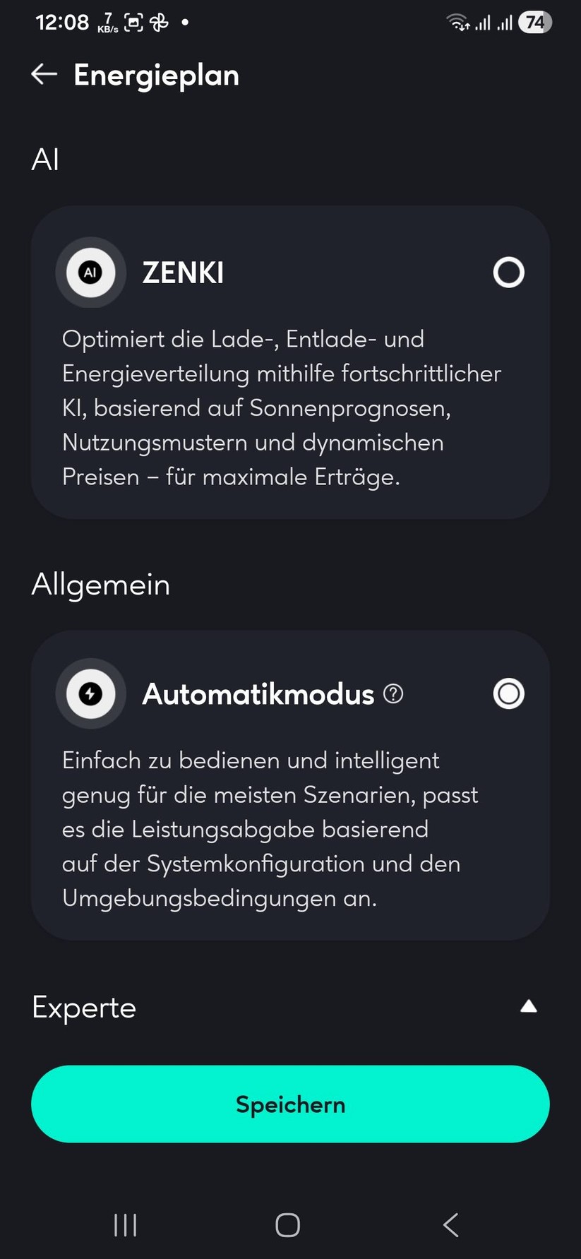 Die Zendure-App zeigt den Energiefluss zwischen PV, Akku, Haushalt und Netz sowie die Leistungen der beiden MPPT-Eingänge. Die grundlegende Bedienlogik ist nachvollziehbar, die wichtigsten Einstellungen sind sinnvoll gruppiert und schnell erreichbar.