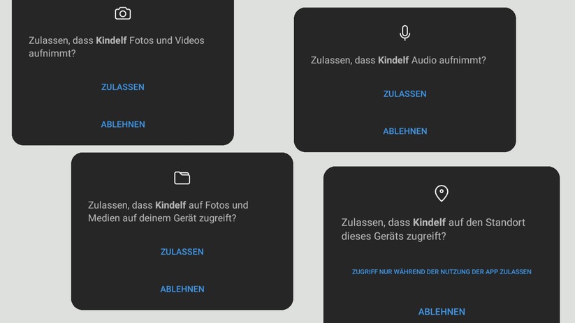 Beide Apps wollen jede Menge Berechtigungen.