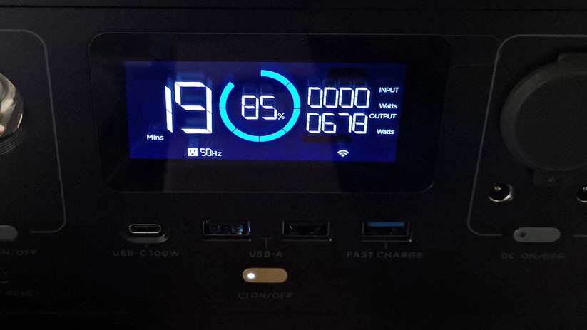 Mit zugeschaltetem Boost sind auch mehr als 600 W möglich.