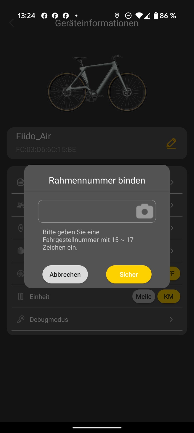 Fiido Air App Screenshot