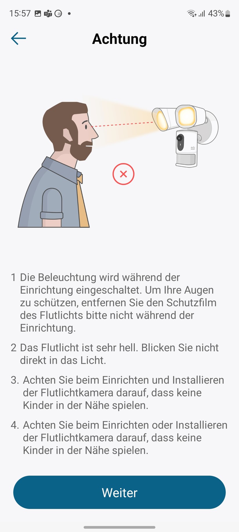 Eufy Floodlight Cam (2500 Lumen, Full-HD): Inbetriebnahme 15
