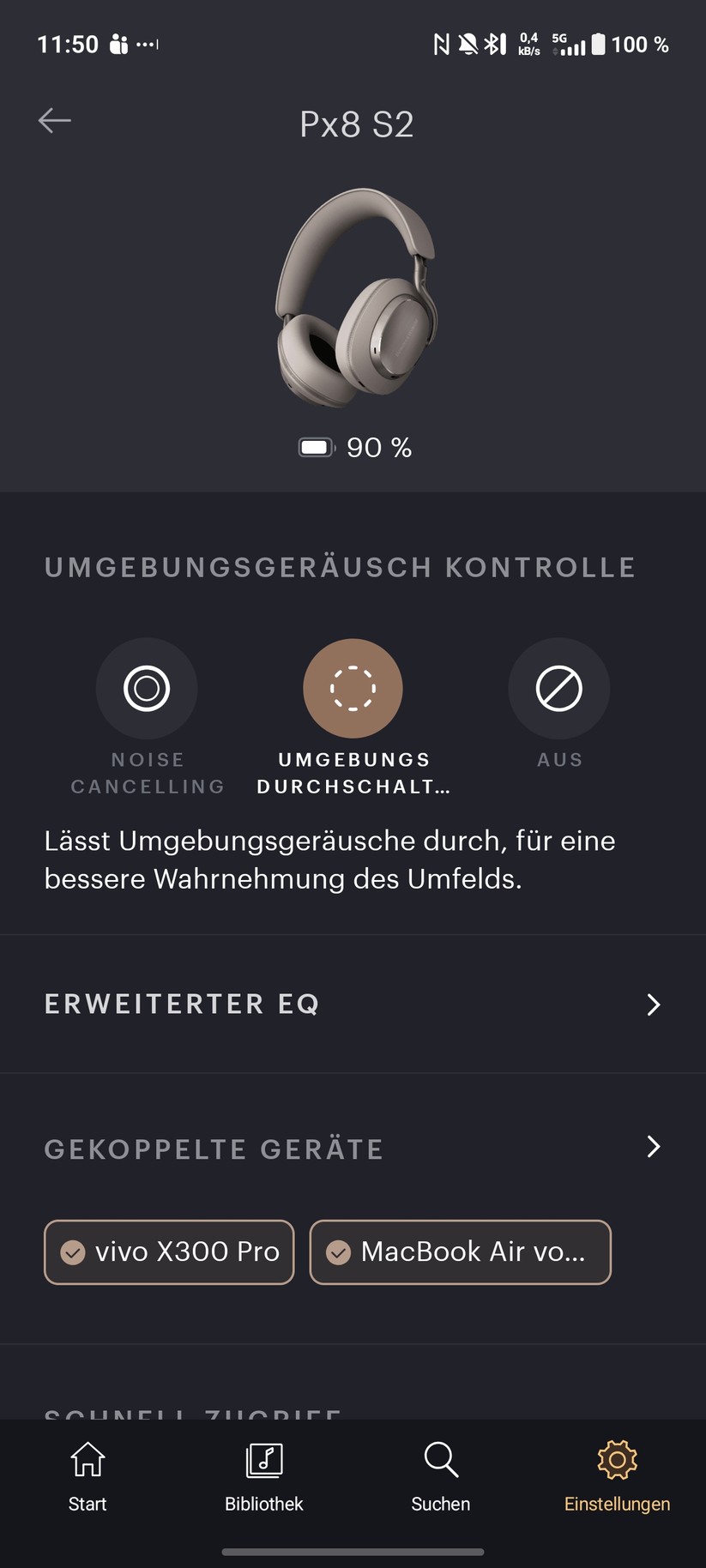 Bowers & Wilkins Px8 S2 Screenshot