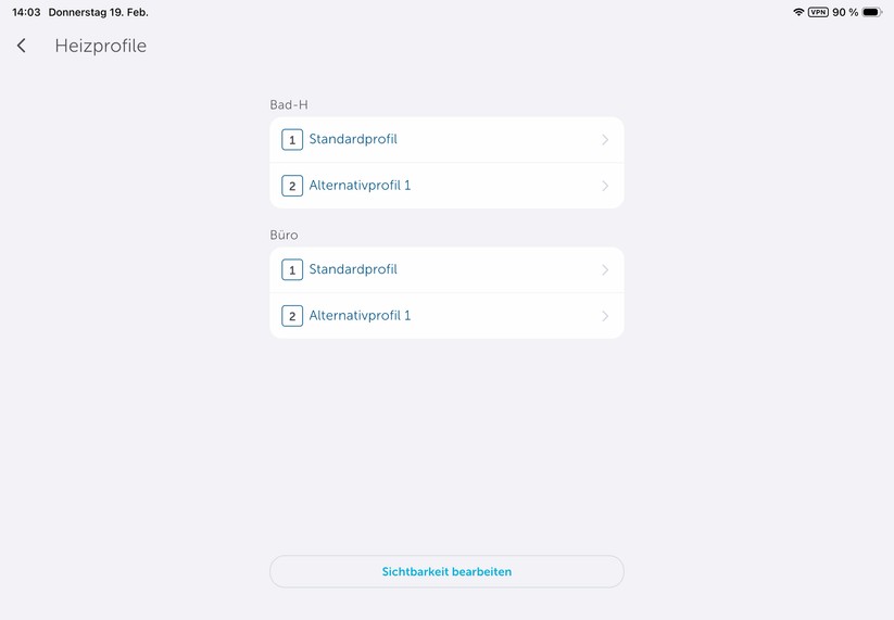 Die App von Homematic IP ist auch für Tablets optimiert. Damit lässt sich das Thermostat übersichtlicher bedienen als auf einem Smartphone.