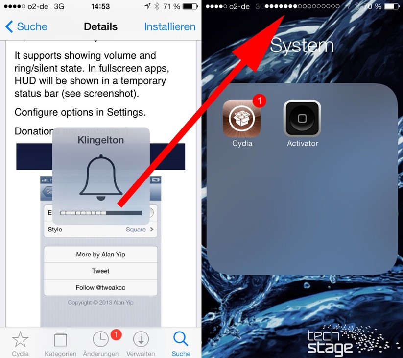 StatusHUD2: Lautstärkeanzeige verbannen