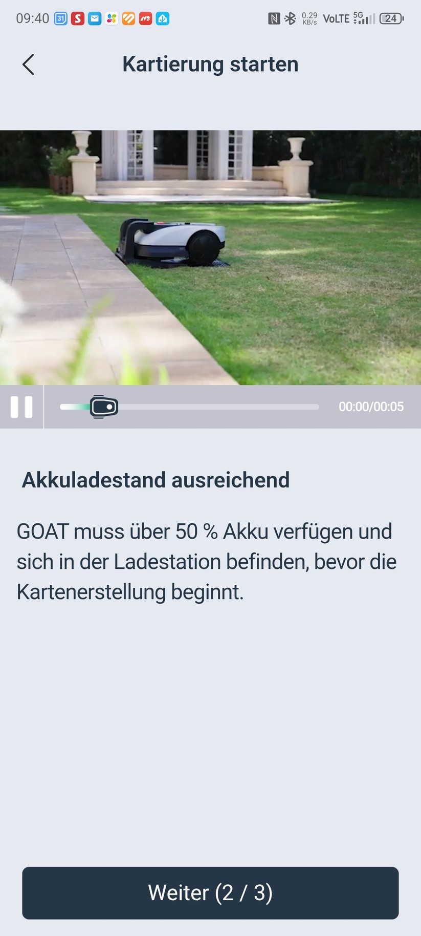 Ecovacs-App: Kartierung
