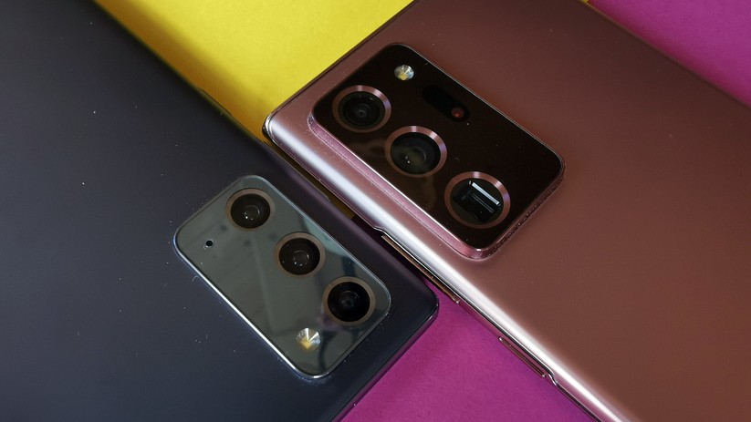 Die Kameraeinheit ist beim Note 20 deutlich filigraner