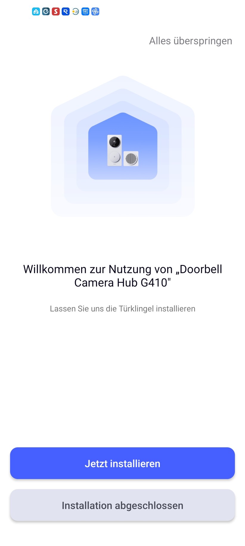 Die Inbetriebnahme des Aqara Doorbell Camera Hub G410 ist einfach und schnell erledigt.