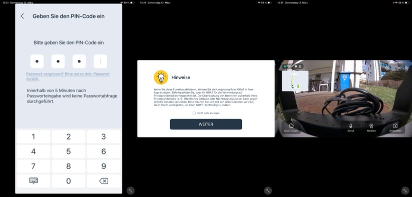 Die Ecovacs-App erlaubt auch die Anzeige des Livestreams.