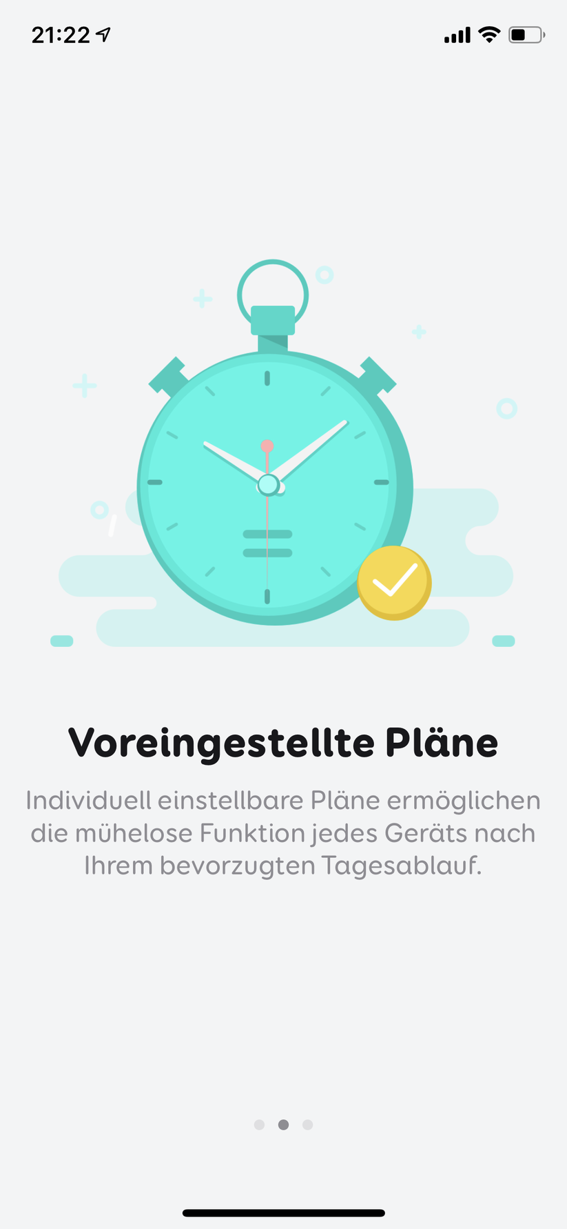 Die App gibt kurz einen Überblick über ihr Können…