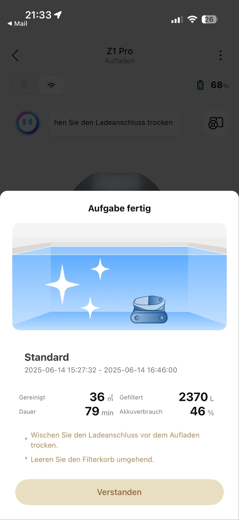 Dreame Z1 Pro Poolroboter - Bilder App 