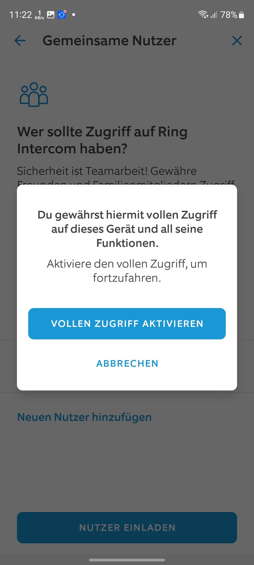 Ring Intercom: Einrichtung