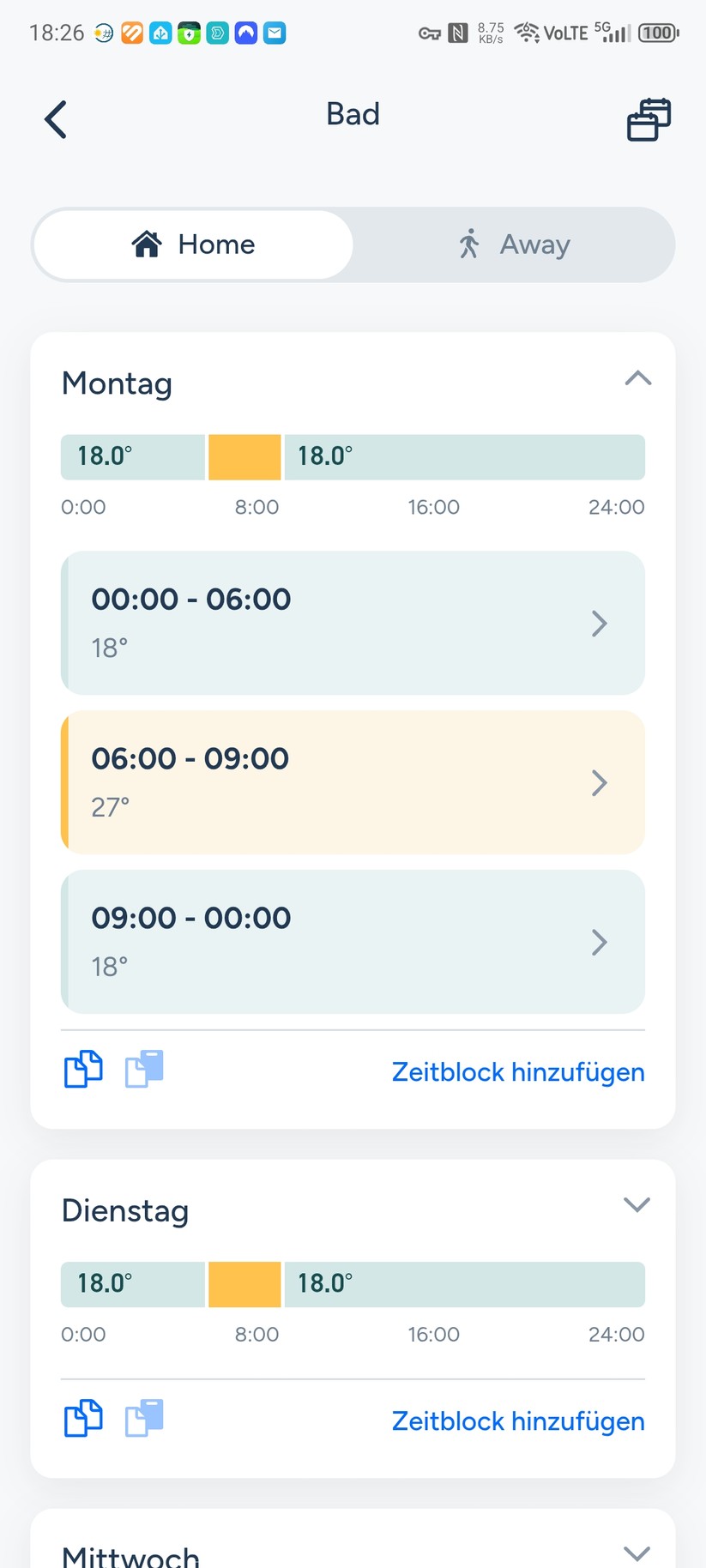 Die Tado-App erleichtert nicht nur die Inbetriebnahme mit zahlreichen Grafiken, sondern bietet auch eine einfache Bedienung, inklusive Erstellung von Heizplänen und liefert zudem detaillierte Informationen zum Heizbetrieb. Der volle Funktionsumfang steht allerdings nur mit einem kostenpflichtigen Abo zur Verfügung. Dafür muss man entweder 4 Euro monatlich oder 30 Euro jährlich bezahlen.