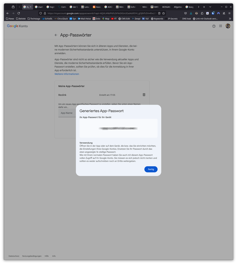 Wer sein E-Mail-Konto mit einer Zwei-Faktor-Authentifizierung schützt, benötigt ein App-Passwort.