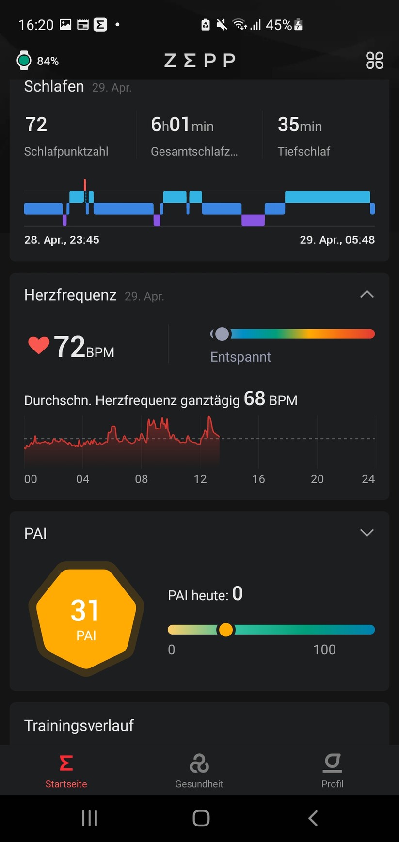 Amazfit T-Rex Ultra - Zepp-App