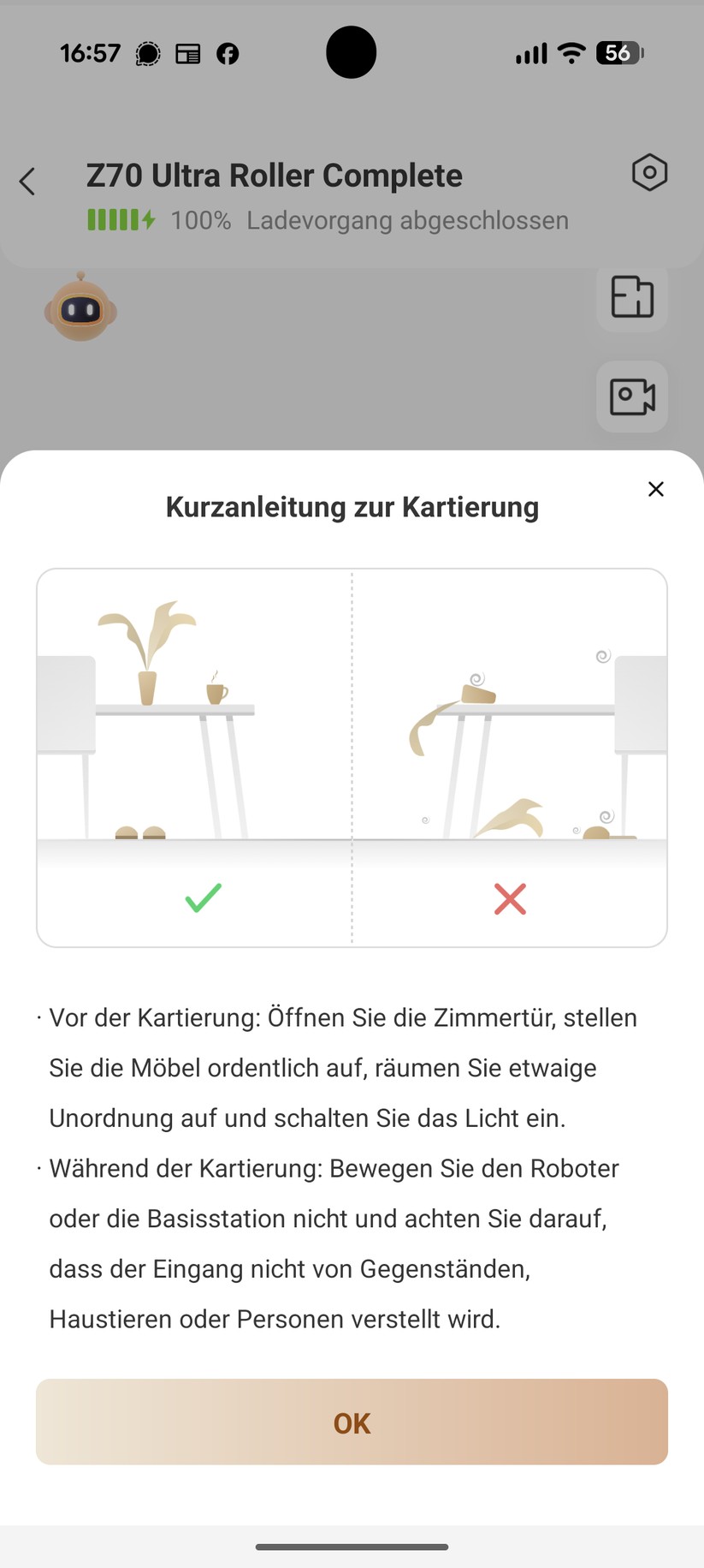 Mova Z70 Ultra Roller – App & Einrichtung