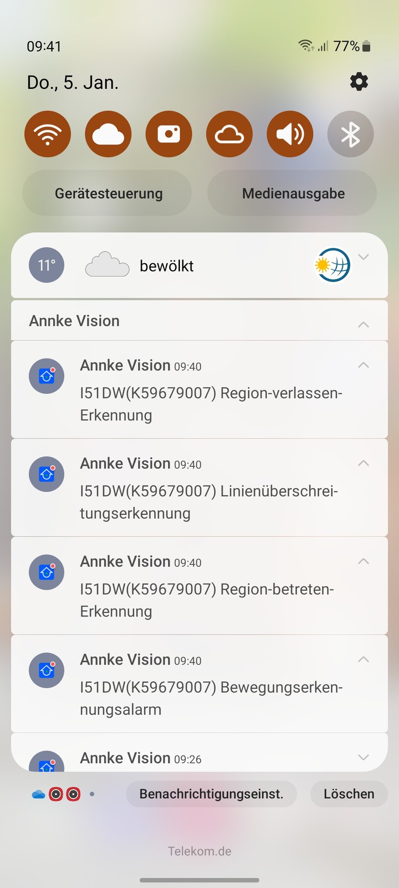 Annke FCD600: Benachrichtigungen