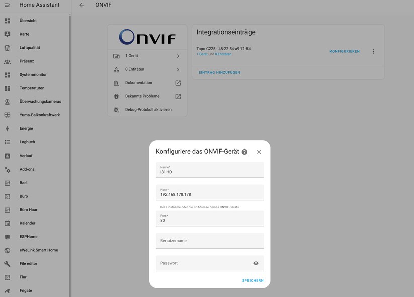 Annke NC500: Dank Onvif-Support ist die Integration in Smart-Home-Systeme wie Home Assistant kein Problem.