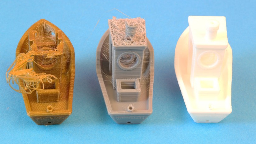 Diese drei Ausdrucke stammen alle aus dem gleichen Drucker. Ohne die korrekten Settings misslingen die Drucke.