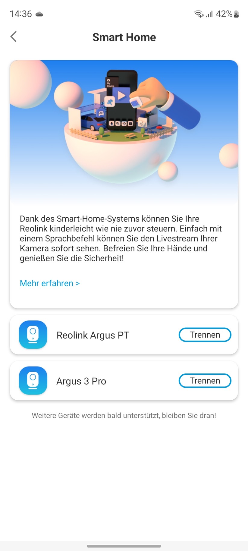 Reolink Argus 3 Pro: App
