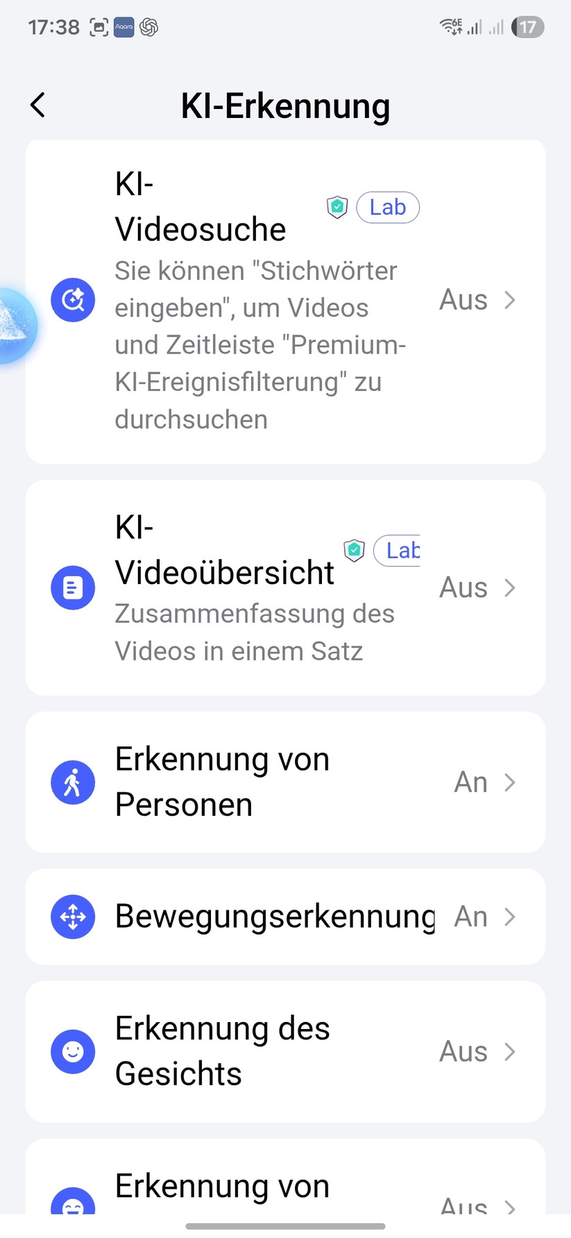 Die Steuerung der Überwachungskamera erfolgt mit der Aqara-App. Damit kann man sie auch für Automatisierungen nutzen.