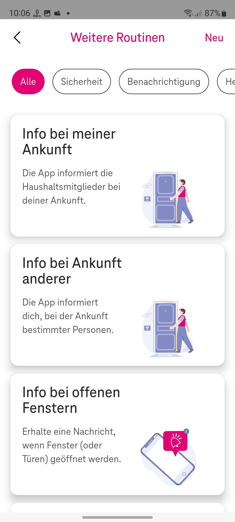 Magenta Zuhause mit Home Base 2: Routinen, Geräte, Tools, Einstellungen