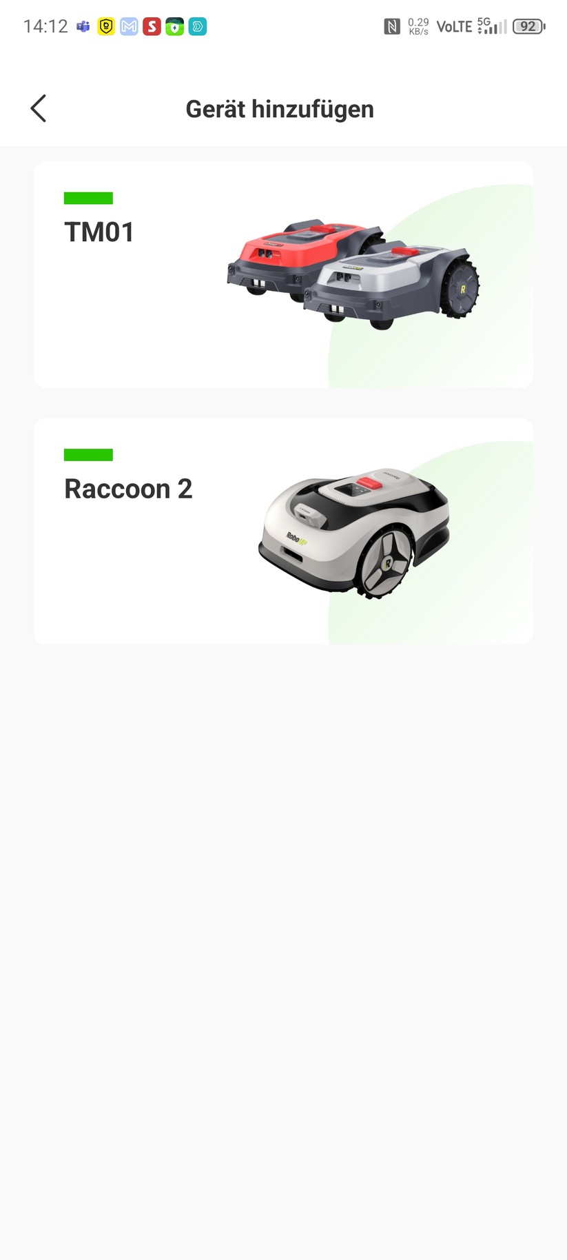 Roboup Raccoon 2 SE: Die Roboup-App liegt auf Deutsch und ist übersichtlich, sodass man den Mähroboter leicht konfigurieren und Zeitpläne erstellen kann.
