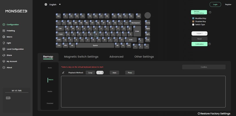 Monsgeek M1 V5 TMR - Bilder App 