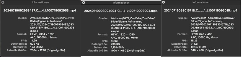 Imou Cell 3C: Auflösungen & Datenrate