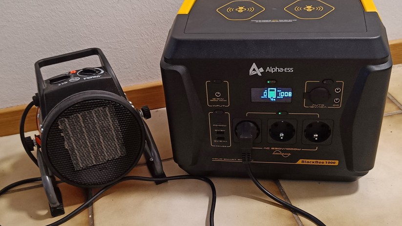 Für die mittlere Heizstufe ist die Alpha ESS Blackbee 1000 starkt genug.