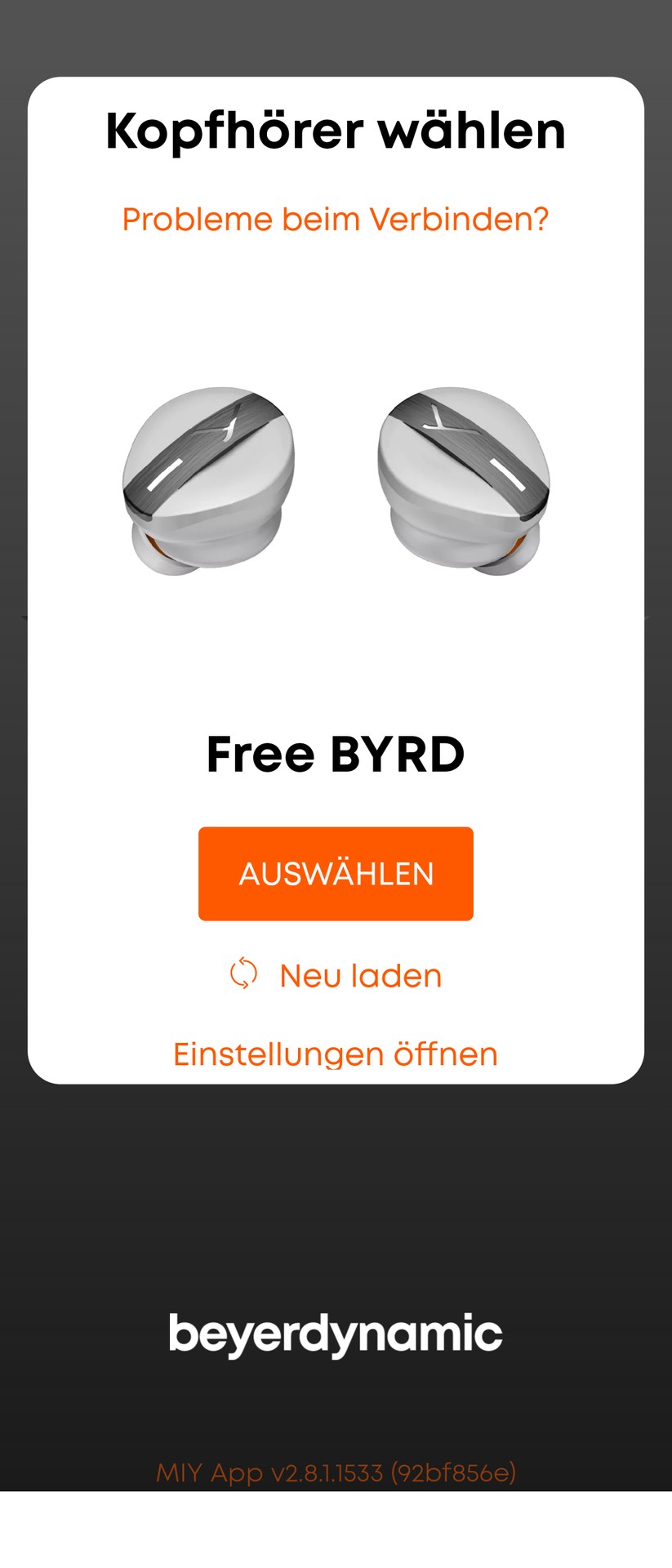 Beyerdynamic Free Byrd Screenshot