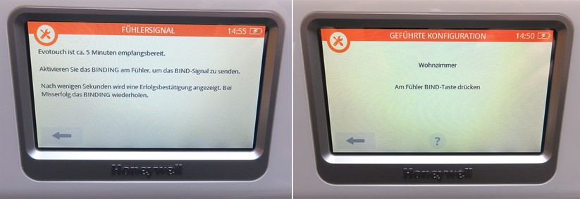 Die geführte Konfiguration im Bediengerät hilft beim Anlernen der Komponenten.