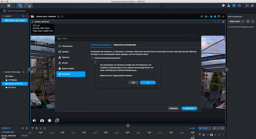 Reolink Duo Floodlight PoE: Synology Surveillance Station