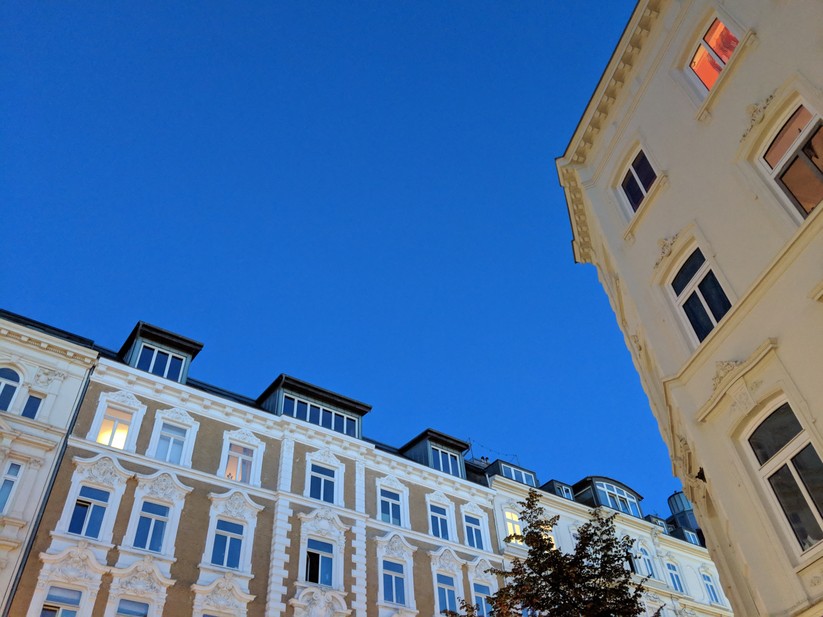 Aufnahme bei Dämmerung