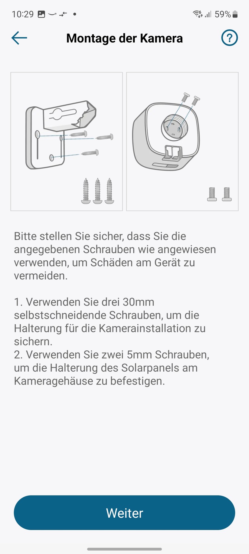 Eufy Solocam S340: Hinweise zur Montage in der App
