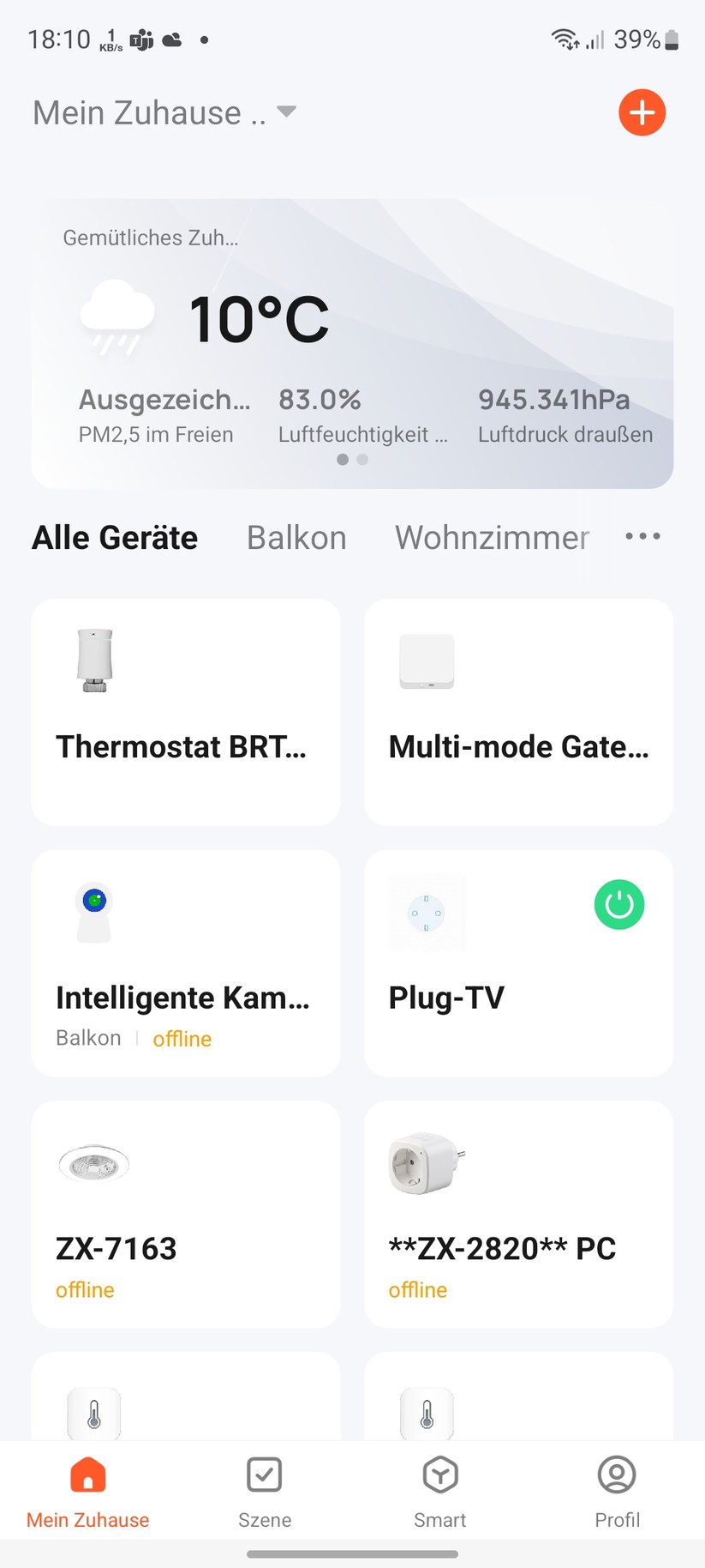 Smartes Heizkörperthermostat Moes BRT-100: Tuya-App