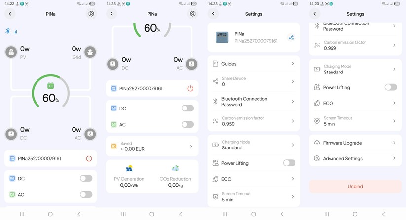 Die App-Anbindung läuft per Bluetooth. Für Konfiguration und Kontrolle vor Ort reicht das gut aus; für Fernzugriff aus größerer Entfernung oder Smart-Home-nahe Szenarien wäre WLAN komfortabler.